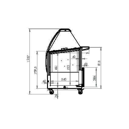 Schepijsvitrine Curacao 10x 5 Ltr Schepijsvitrine Curacao 10x 5 Ltr