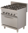 Base 700 Gasfornuis 4 Br. Met Gasoven