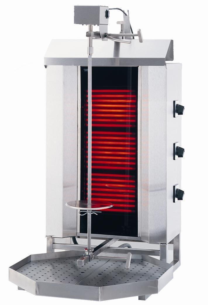 KLG 230 DONER GRILL ELECTRIC, TOP MOTOR,WITH GLASS, 3 Burner KLG 230 DONER GRILL ELECTRIC, TOP MOTOR,WITH GLASS, 3 Burner