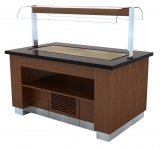 Gekoeld Buffet Wenge 1600 Met Rvs Gekoelde Plaat Gekoeld Buffet Wenge 1600 Met Rvs Gekoelde Plaat