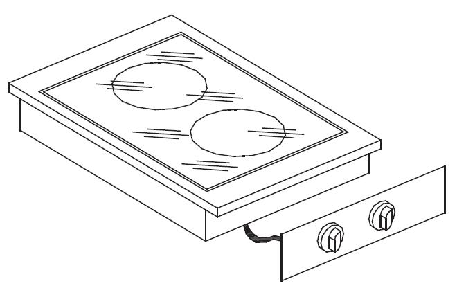 Keramische Kookunit 2 Zones Keramische Kookunit 2 Zones