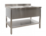 Saro Spoeltafel Met 1 Wasbak, Rechts - 700 mm Diepte, 2000 mm