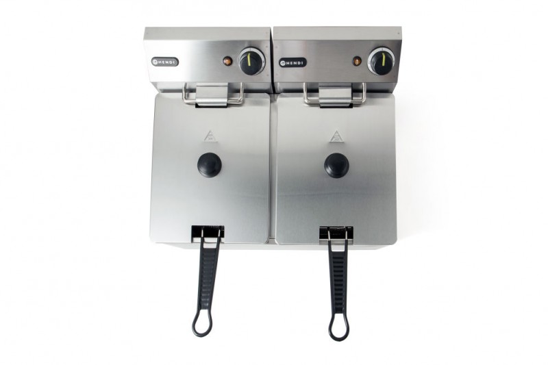 Friteuse Profi Line met aftapkraan digitaal - 2 x 8 l, HENDI, Profi Line, 16L, 230V/7000W, 542x430x(H)351mm Friteuse Profi Line met aftapkraan digitaal - 2 x 8 l, HENDI, Profi Line, 16L, 230V/7000W, 542x430x(H)351mm