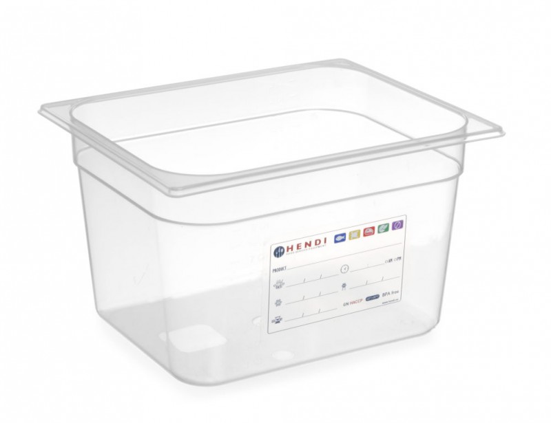 Container GN 1/2, HENDI, GN 1/2, 12,5L, Transparant, 325x265x(H)200mm Container GN 1/2, HENDI, GN 1/2, 12,5L, Transparant, 325x265x(H)200mm