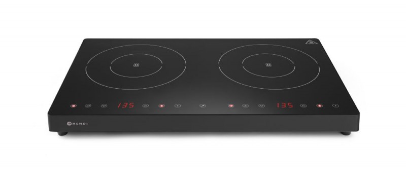 Dubbele inductiekookplaat Kitchen Line, HENDI, Kitchen Line, 230V/3500W, 608x405x(H)54mm Dubbele inductiekookplaat Kitchen Line, HENDI, Kitchen Line, 230V/3500W, 608x405x(H)54mm