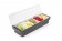 Ingrediëntenhouder - 5 containers, BarUp, Zwart, 480x150x(H)100mm Ingrediëntenhouder - 5 containers, BarUp, Zwart, 480x150x(H)100mm