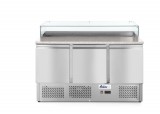 Pizzawerkbank met 3 deuren 380L, Arktic, 230V/310W, 1378x702x(H)1155mm Pizzawerkbank met 3 deuren 380L, Arktic, 230V/310W, 1378x702x(H)1155mm