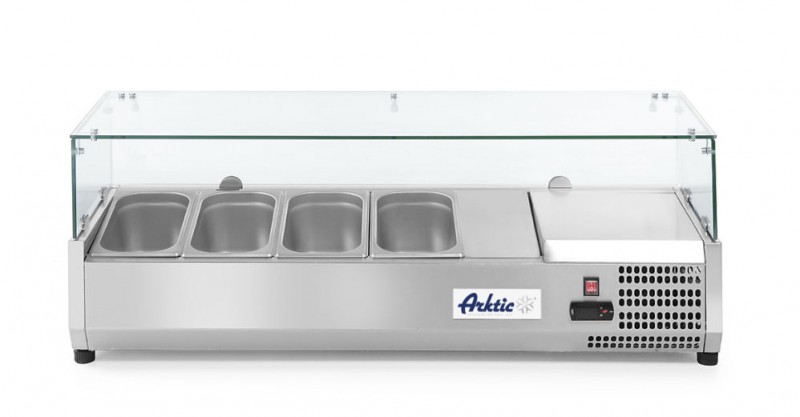 Opzetkoelvitrine GN 1/3, Arktic, 6x GN 1/3, 230V/180W, 1405x420x(H)456mm Opzetkoelvitrine GN 1/3, Arktic, 6x GN 1/3, 230V/180W, 1405x420x(H)456mm