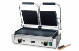 Contactgrill - Dubbele Versie, Hendi, Boven Geribd, Onder Glad, 230v/3600w, 570x395x(h)510mm
