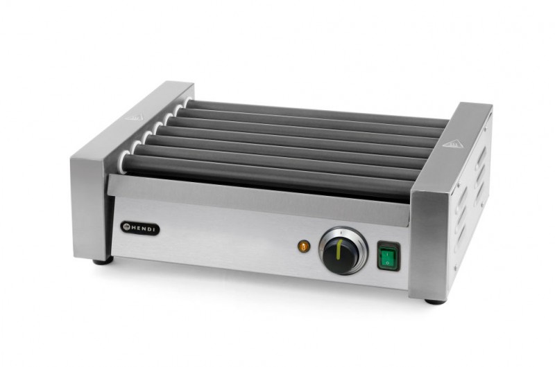 Worstenroller grill - één zone, HENDI, 9 rollers, 230V/940W, 520x425x(H)175mm Worstenroller grill - één zone, HENDI, 9 rollers, 230V/940W, 520x425x(H)175mm