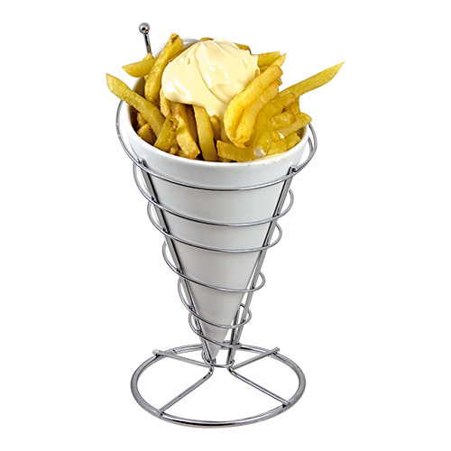 Serveer frites-zak Serveer frites-zak