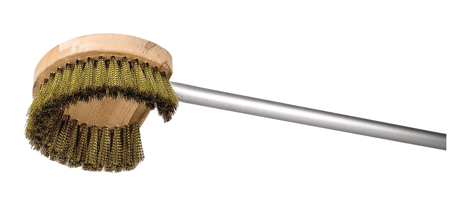 Pizzaoven Messing Borstel Rond Met Alu Steel Pizzaoven Messing Borstel Rond Met Alu Steel