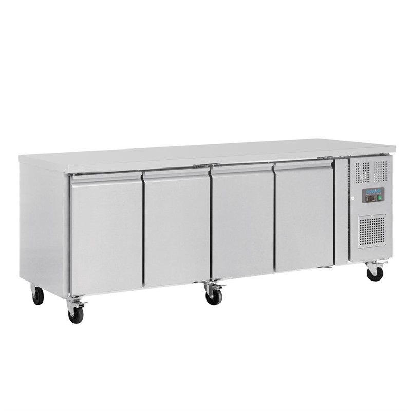 Polar U-serie 4-deurs koelwerkbank 449L Polar U-serie 4-deurs koelwerkbank 449L