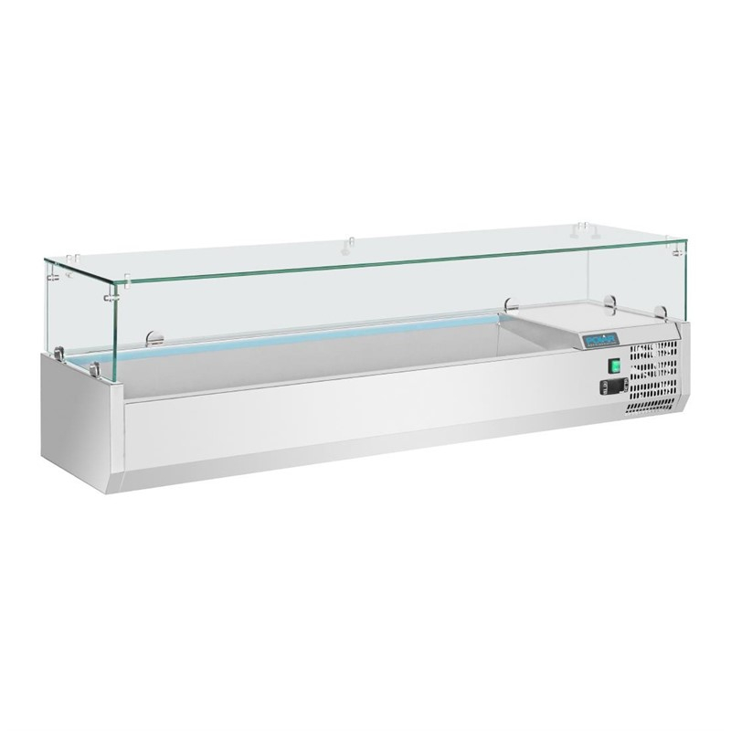 Polar G-serie opzetkoelvitrine 5x GN 1/3 en 1x GN 1/2 Polar G-serie opzetkoelvitrine 5x GN 1/3 en 1x GN 1/2