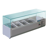 Polar G-serie Opzetkoelvitrine 3x GN 1/3 en 1x GN 1/2