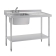 Vogue RVS spoeltafel enkele spoelbak afdruiprek rechts 120x60cm Vogue RVS spoeltafel enkele spoelbak afdruiprek rechts 120x60cm