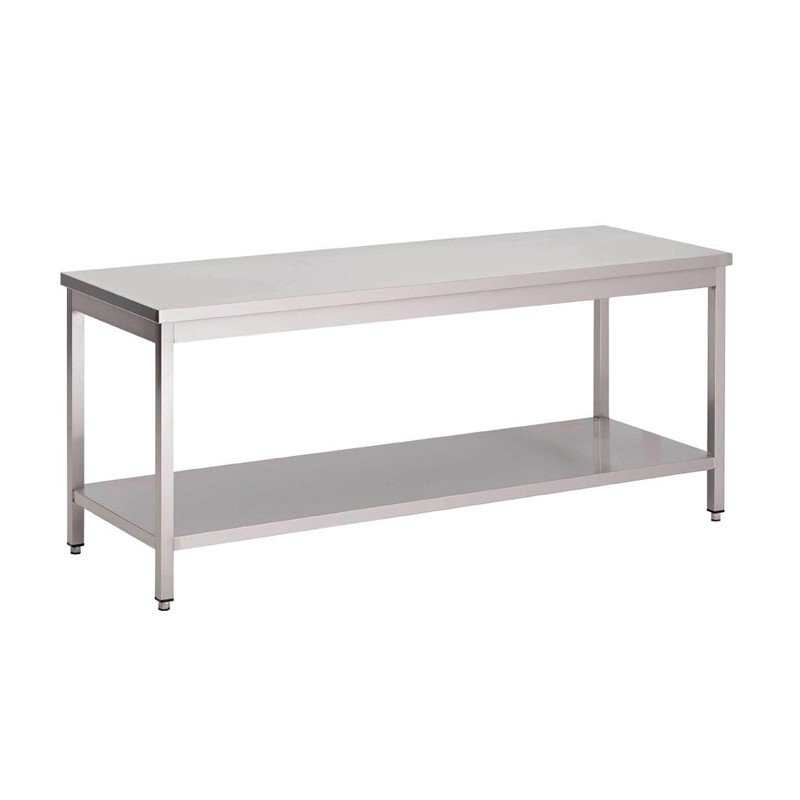 Gastro M RVS werktafel met onderblad 85x140x70cm Gastro M RVS werktafel met onderblad 85x140x70cm