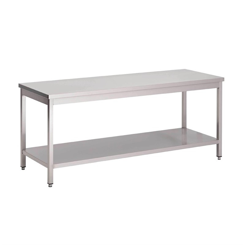 Gastro M RVS werktafel met onderblad 85x100x70cm Gastro M RVS werktafel met onderblad 85x100x70cm