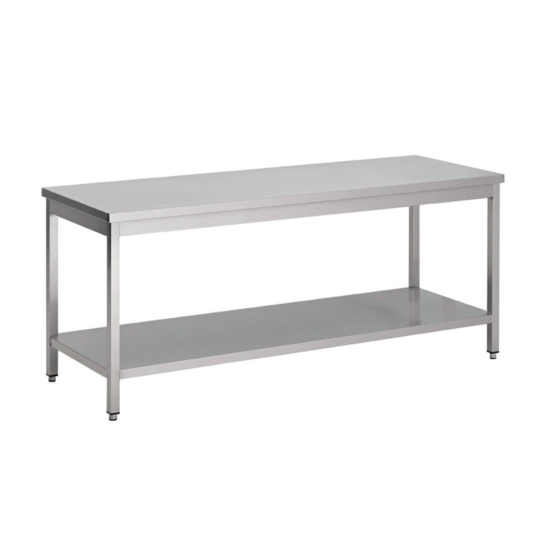 Gastro M RVS werktafel met onderblad 88x200x60cm Gastro M RVS werktafel met onderblad 88x200x60cm
