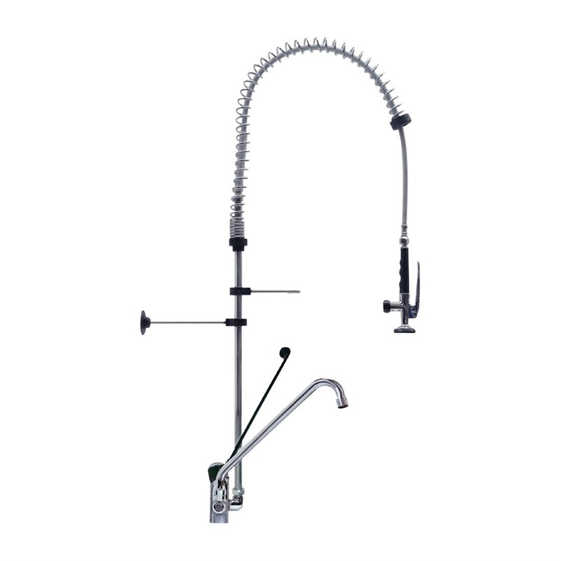 Gastro M hoge voorspoeldouche monobloc zwenkkraan handsfree Gastro M hoge voorspoeldouche monobloc zwenkkraan handsfree