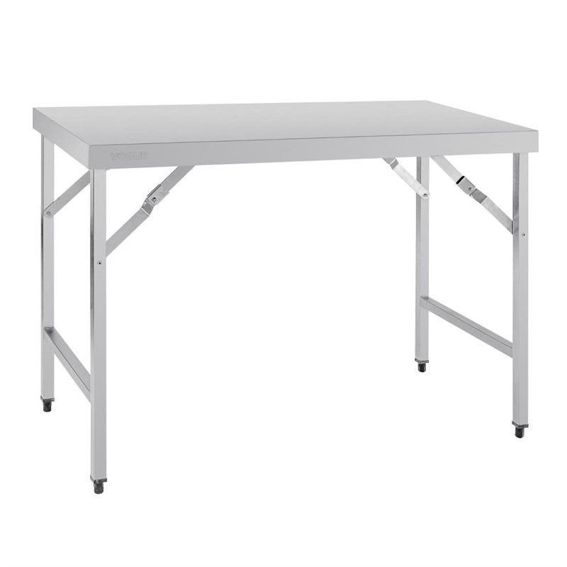 Vogue inklapbare RVS werktafel 120cm Vogue inklapbare RVS werktafel 120cm