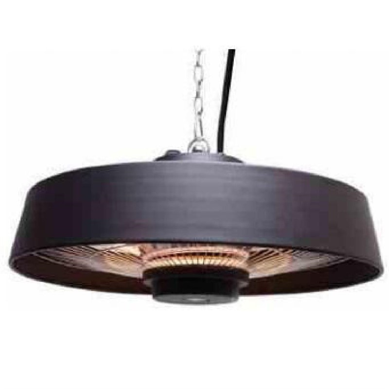 Herschel Hawaii 2000W hangende terrasverwarmer met afstandsbediening zwart Herschel Hawaii 2000W hangende terrasverwarmer met afstandsbediening zwart