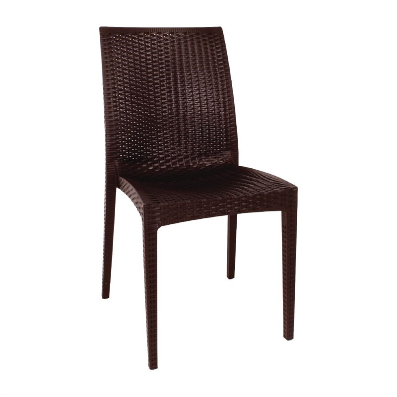 Bolero polyrotan stoelen bruin (4 stuks) Bolero polyrotan stoelen bruin (4 stuks)