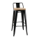Bolero Bistro hoge barstoel met houten zitting zwart (4 stuks) Bolero Bistro hoge barstoel met houten zitting zwart (4 stuks)