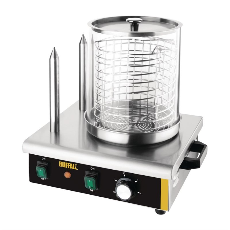 Buffalo hotdogwarmer met 2 warmhoudpennen Buffalo hotdogwarmer met 2 warmhoudpennen
