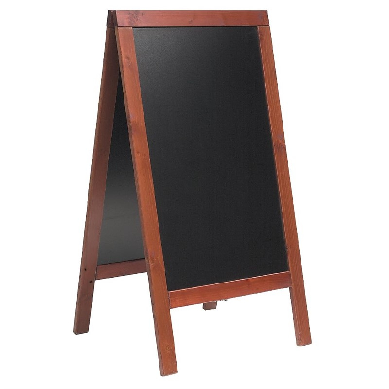 Securit Duplo stoepbord mahonie 135x70cm Securit Duplo stoepbord mahonie 135x70cm