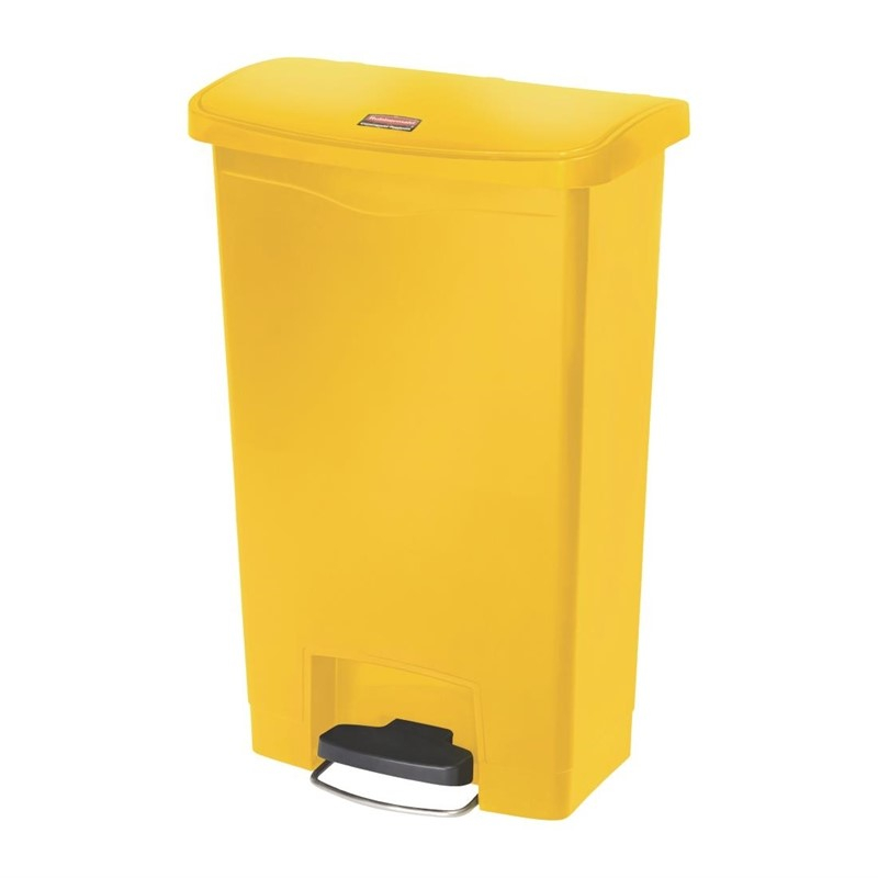 Rubbermaid Slim Jim Front Step pedaalemmer 50L geel Rubbermaid Slim Jim Front Step pedaalemmer 50L geel