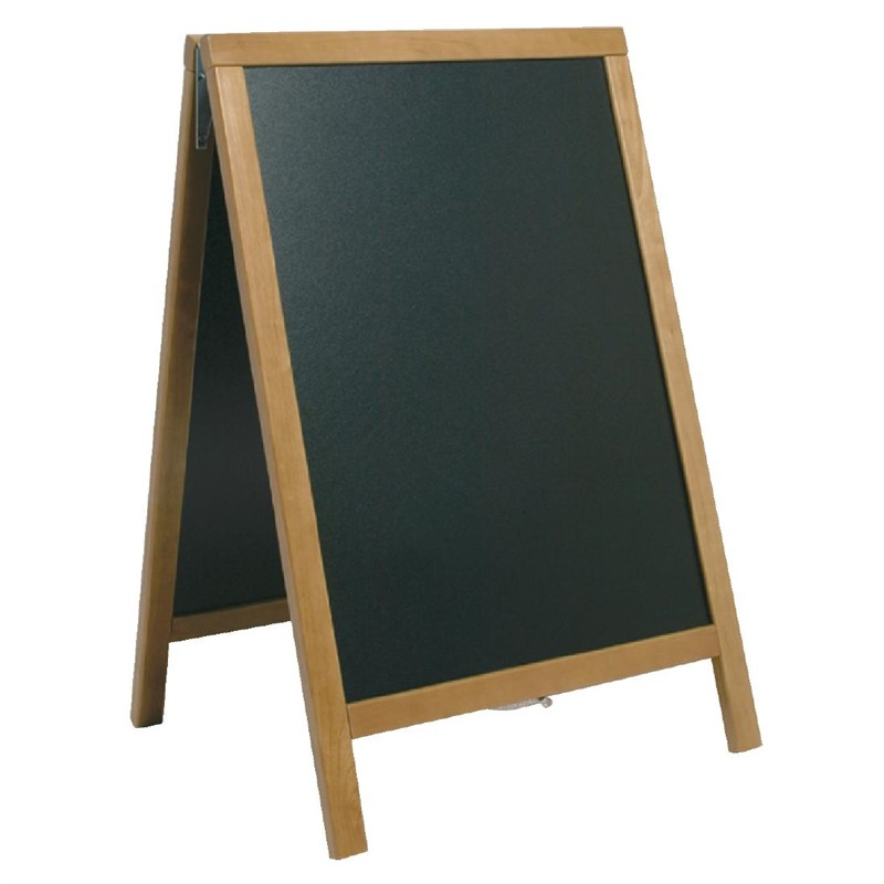 Securit Duplo teakhouten stoepbord 85x55cm Securit Duplo teakhouten stoepbord 85x55cm
