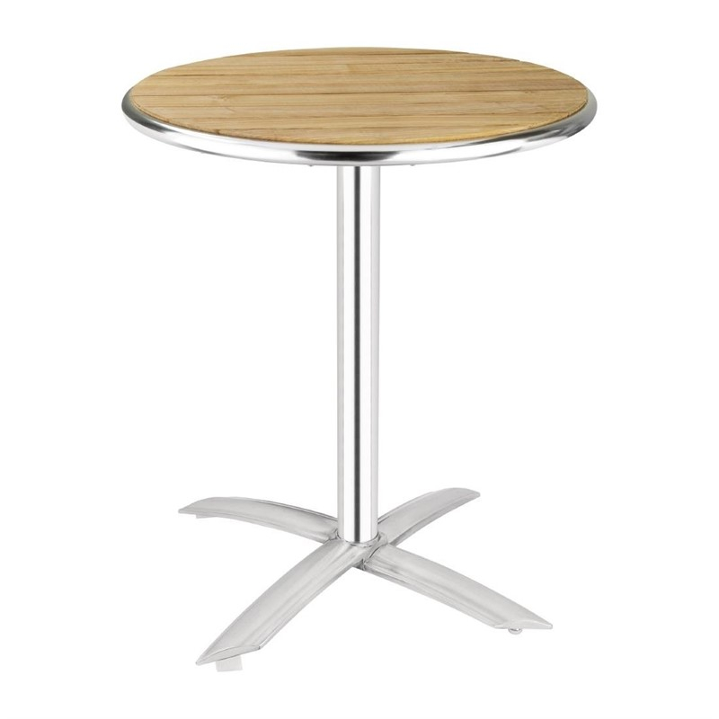 Bolero ronde tafel met kantelbaar essenhouten blad 60cm Bolero ronde tafel met kantelbaar essenhouten blad 60cm