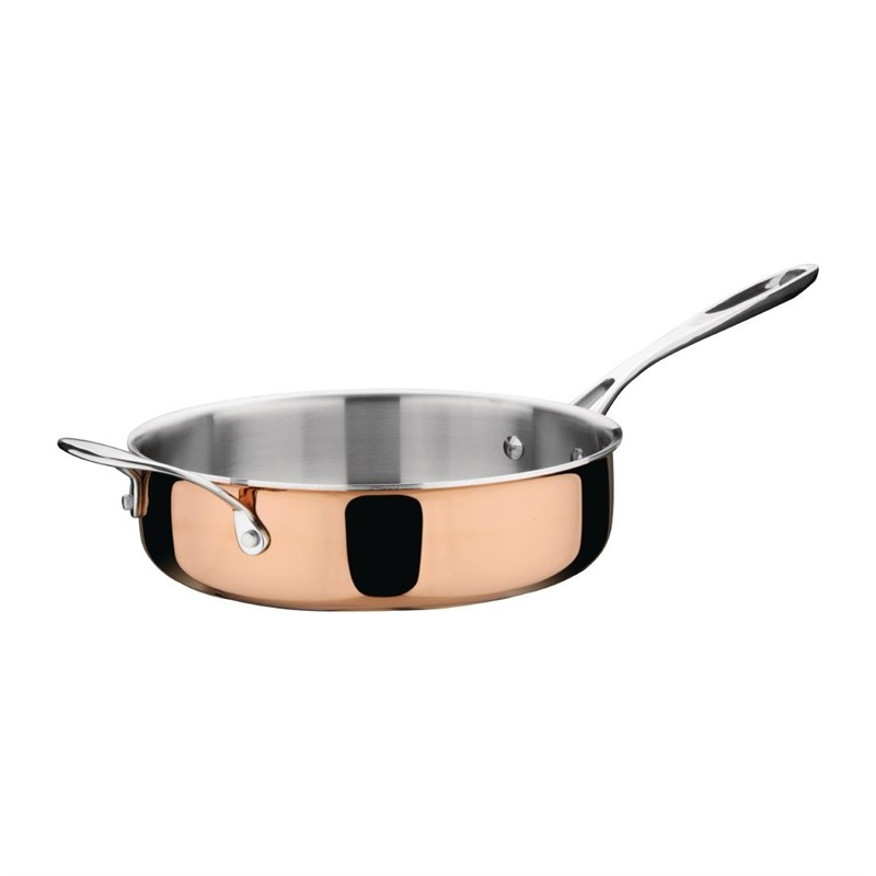 Vogue koperen tri-wall sauteerpan 24cm Vogue koperen tri-wall sauteerpan 24cm