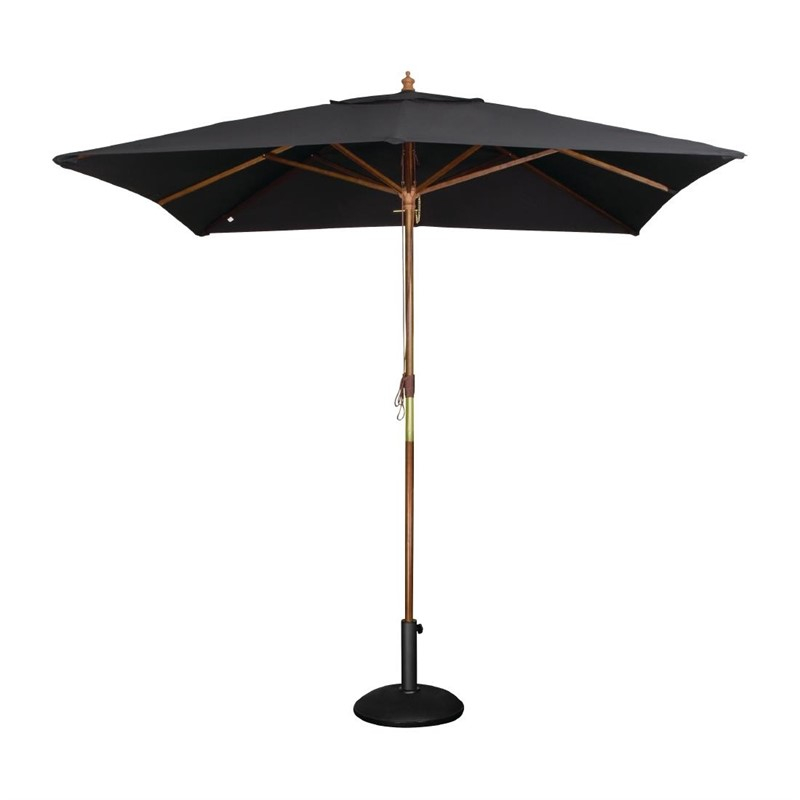 Bolero vierkante zwarte parasol 2,5 meter Bolero vierkante zwarte parasol 2,5 meter