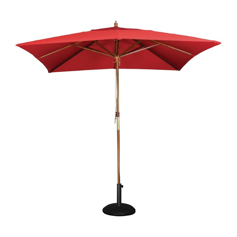 Bolero vierkante rode parasol 2,5 meter Bolero vierkante rode parasol 2,5 meter