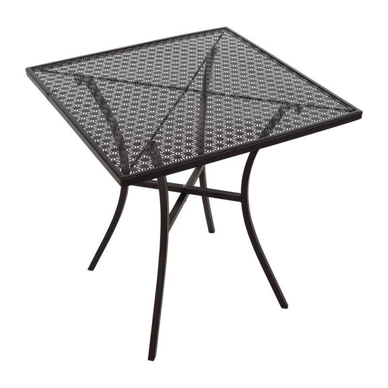 Bolero vierkante stalen bistro tafel zwart 70cm Bolero vierkante stalen bistro tafel zwart 70cm