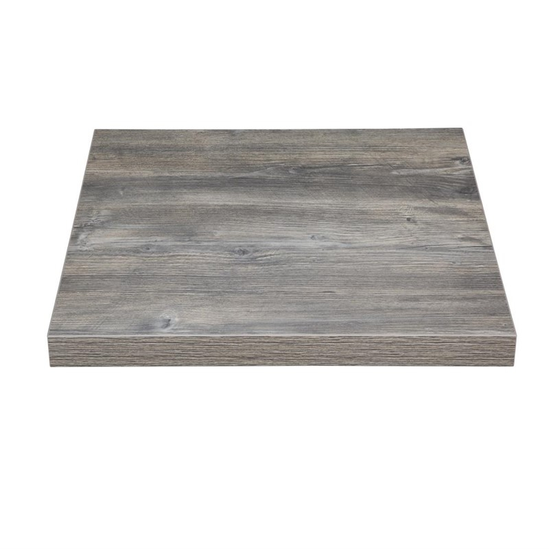 Bolero Voorgeboord Vierkant Melamine Tafelblad Ash Grey 700mm Bolero Voorgeboord Vierkant Melamine Tafelblad Ash Grey 700mm