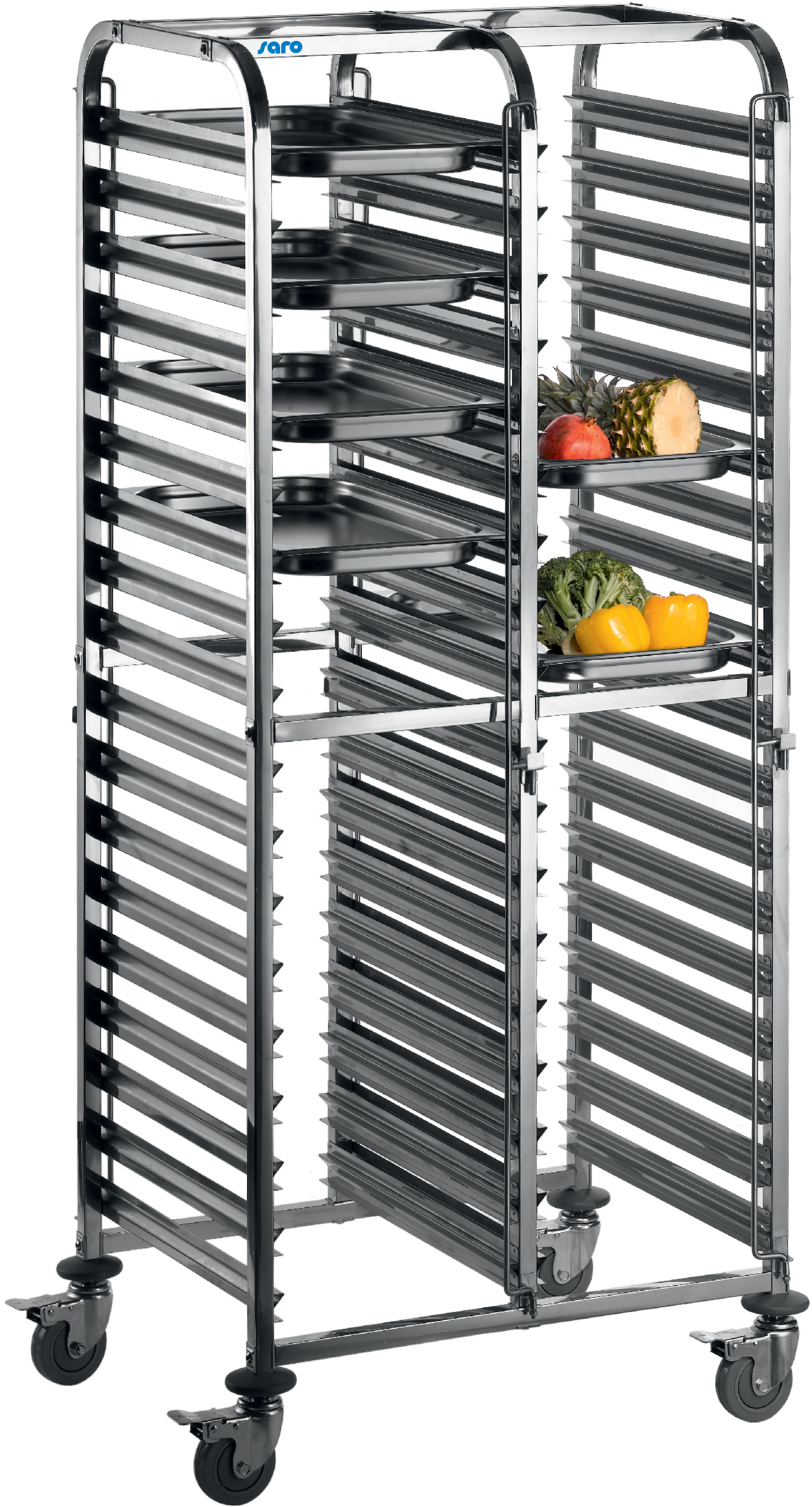 SARO Trolley voor 1/1 GN bakken model LIAM DUO SARO Trolley voor 1/1 GN bakken model LIAM DUO