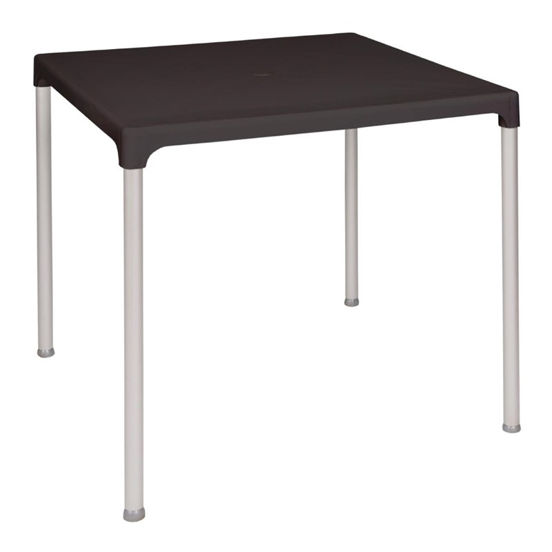 Bolero vierkante horeca tafel met aluminium poten zwart 75cm Bolero vierkante horeca tafel met aluminium poten zwart 75cm