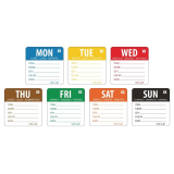 Vogue Oplosbare Kleurcode Voedseletiketten Weekset (1750 Stuks)