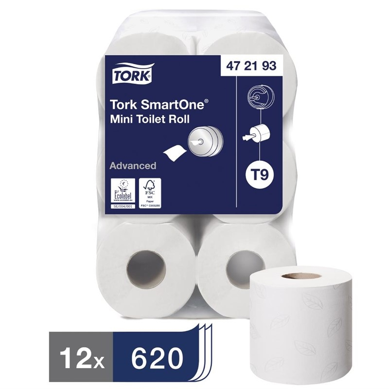 Tork SmartOne mini toiletrollen (12 stuks) Tork SmartOne mini toiletrollen (12 stuks)