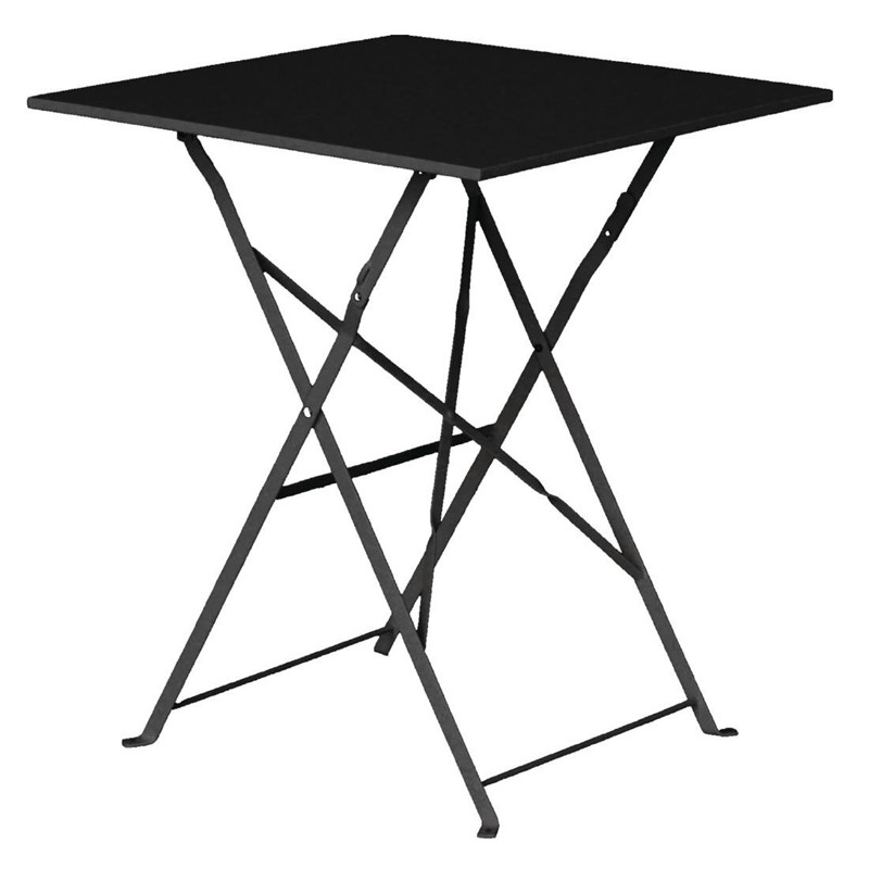 Bolero vierkante stalen klaptafel zwart 60cm Bolero vierkante stalen klaptafel zwart 60cm