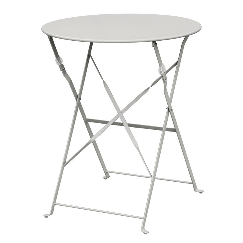 Bolero ronde stalen opklapbare tafel grijs 59,5cm Bolero ronde stalen opklapbare tafel grijs 59,5cm