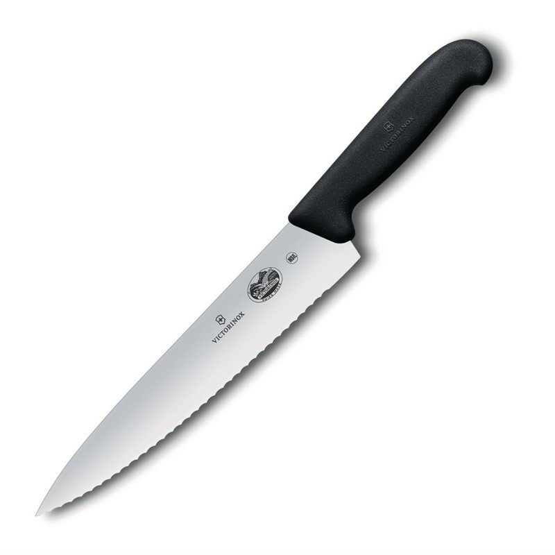 Victorinox Fibrox gekarteld koksmes 25,5cm Victorinox Fibrox gekarteld koksmes 25,5cm