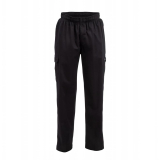 Chef Works Unisex Slim Fit Cargo Broek Zwart L