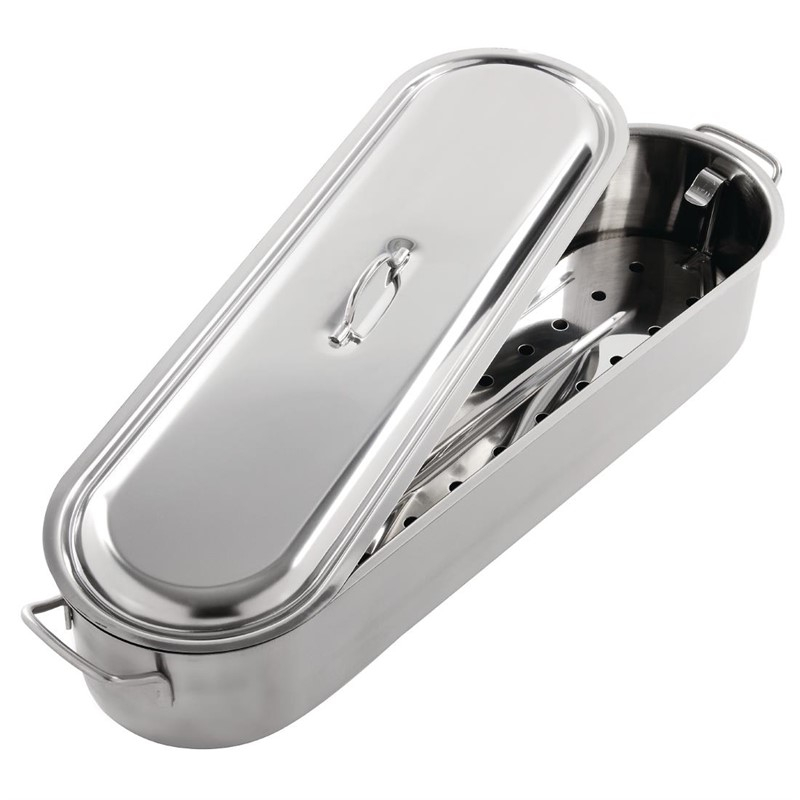 RVS vispan met inzet 50cm RVS vispan met inzet 50cm