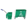 Jantex Kentucky rolemmer met wringer groen 20L Jantex Kentucky rolemmer met wringer groen 20L