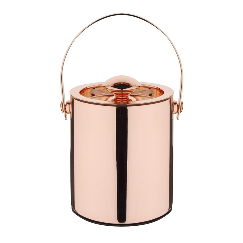 Olympia Barware dubbelwandige ijsemmer met deksel koperkleur 1L Olympia Barware dubbelwandige ijsemmer met deksel koperkleur 1L