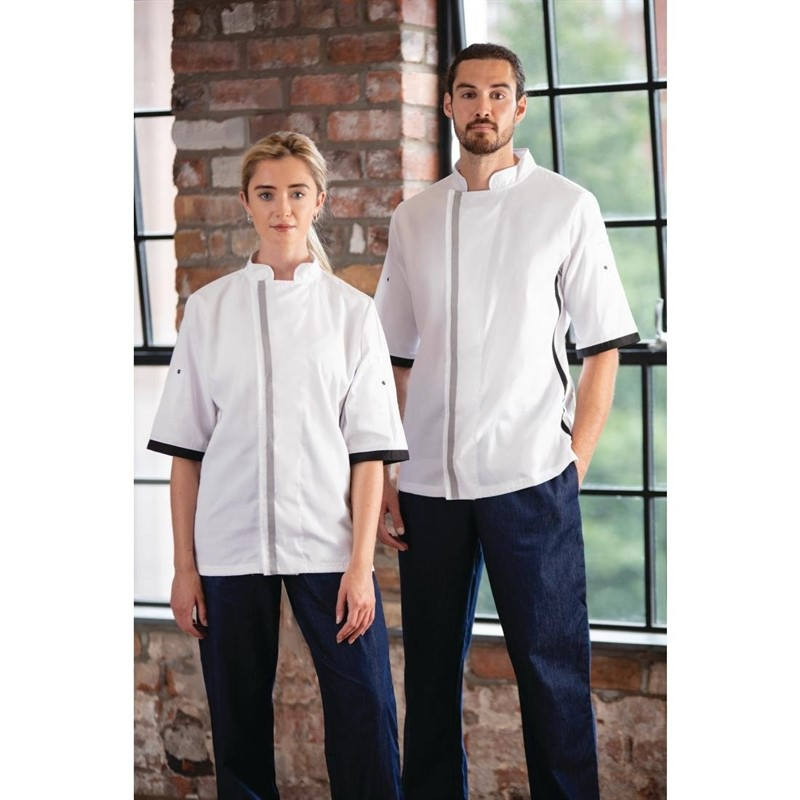Southside unisex koksbuis korte mouw wit XS Southside unisex koksbuis korte mouw wit XS